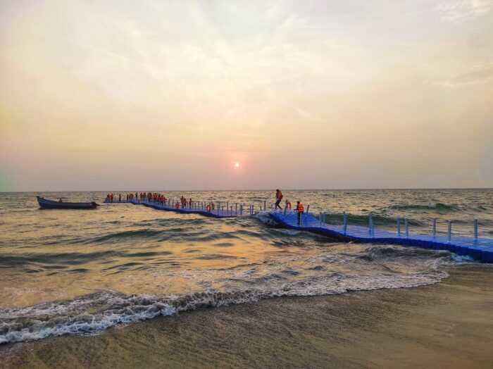 Floating Bridge in Alappuzha Beach - Image 3