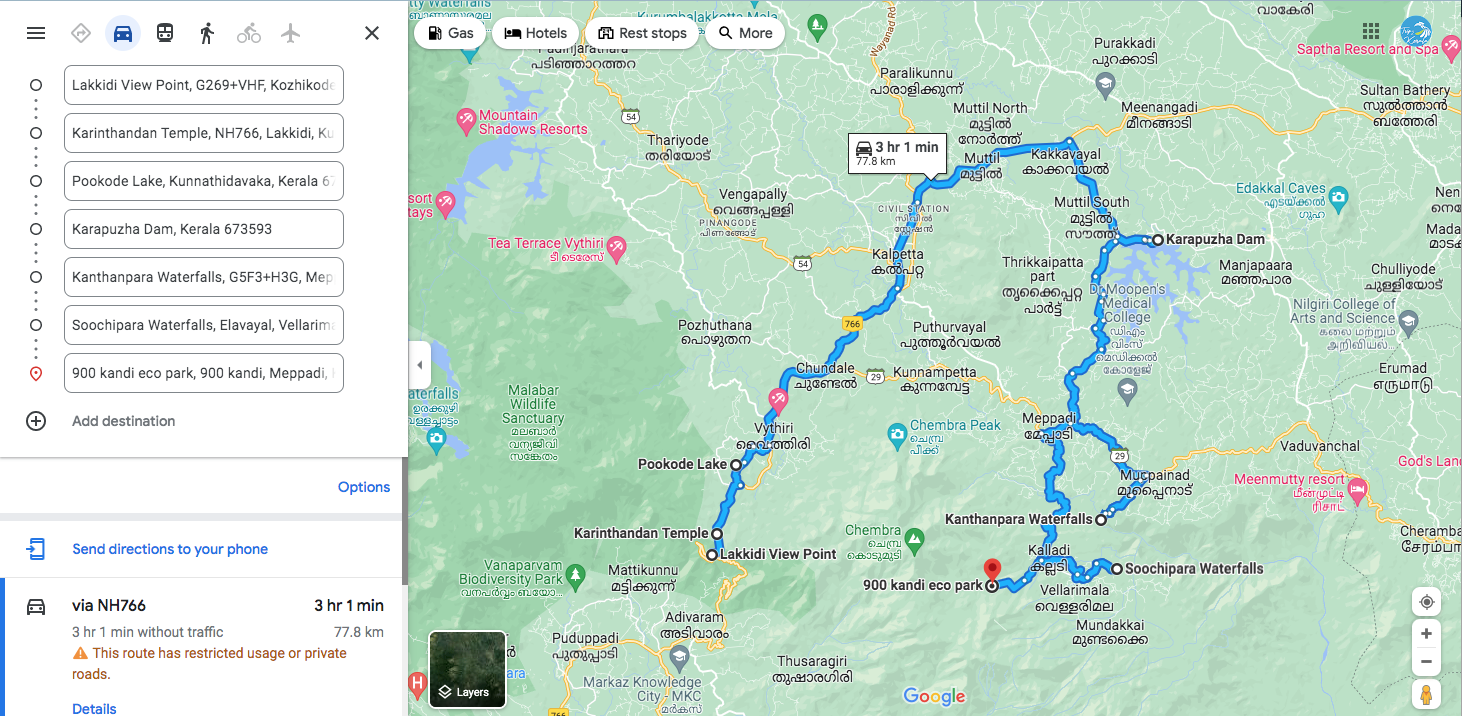 wayanad trip plan for 1 day