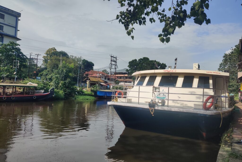 VEGA Boat service provided by the Kerala Government as an alternative to houseboats